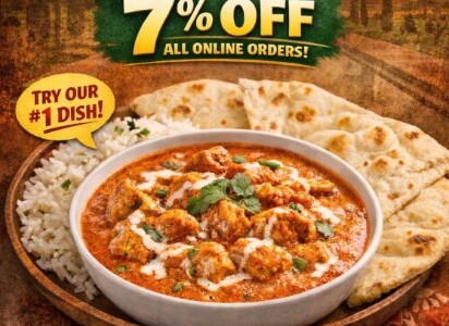 #1 fan-favorite dish Butter Chicken